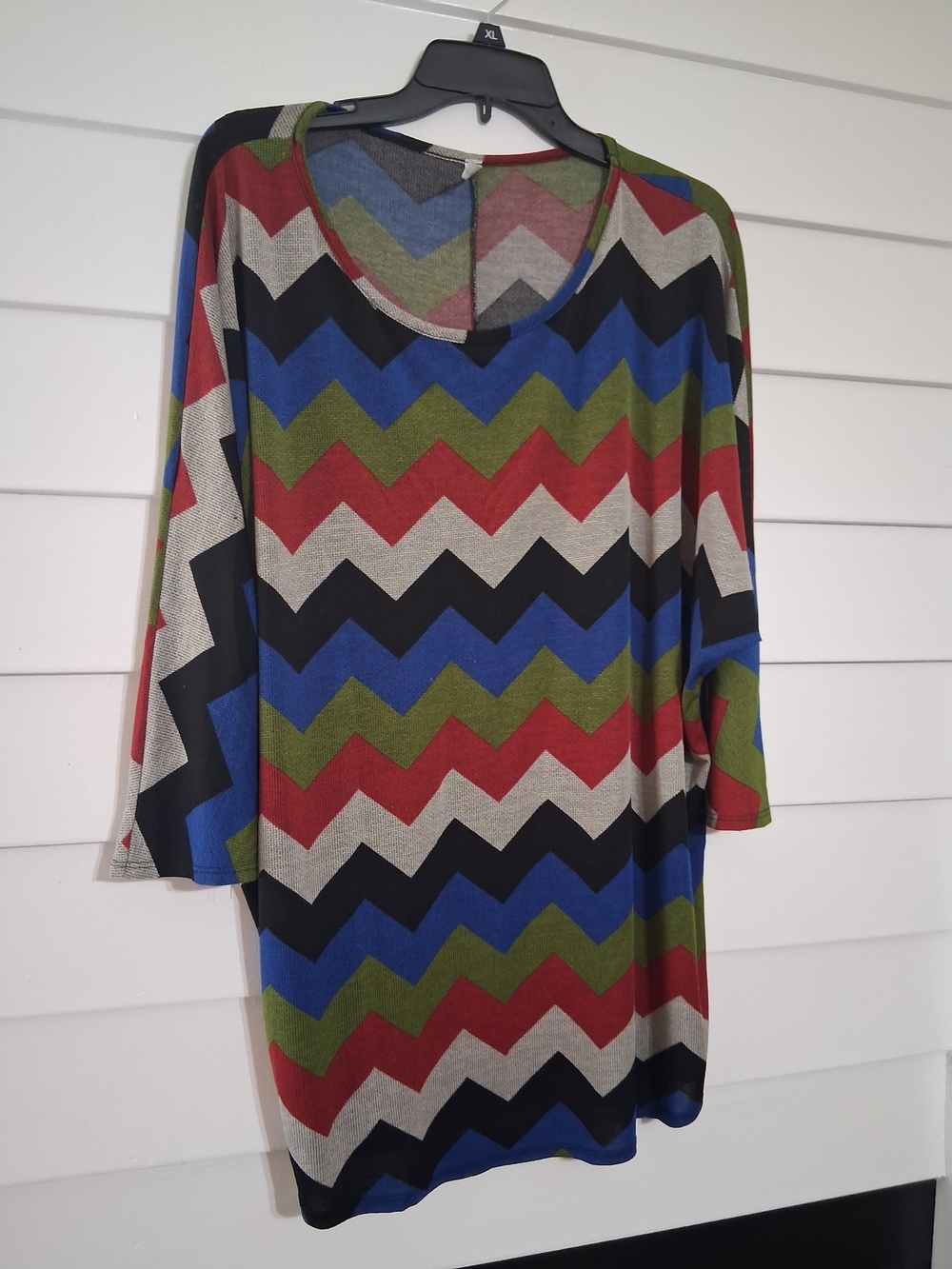 Addiction Chevron Zigzag Tunic in Red, Blue, Green, Black, Cream